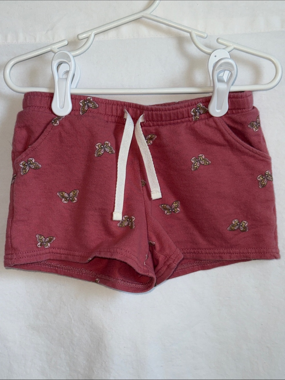 Carter's Mauve-Pink Butterfly Pull-On Shorts
